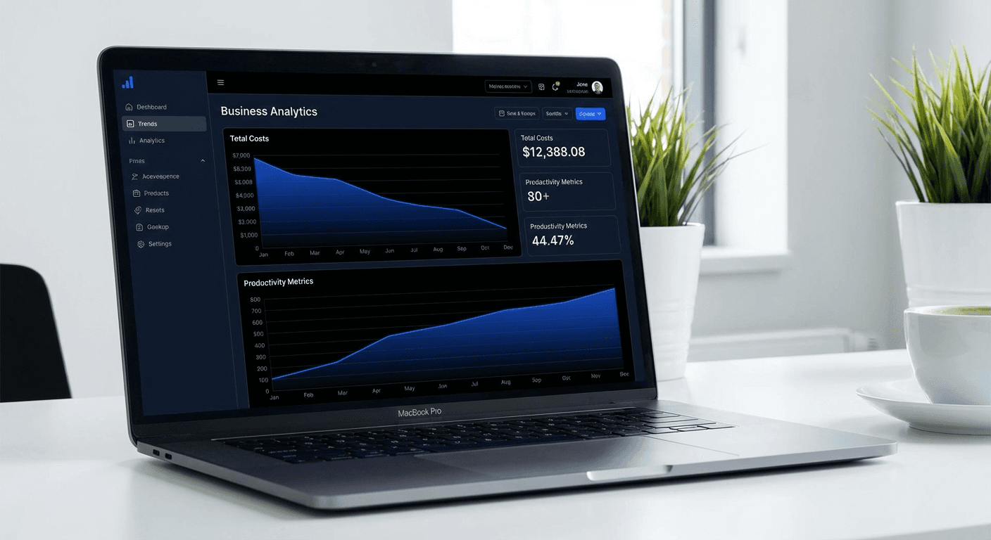 Dashboard on Laptop